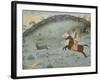 Scène de chasse: le sultan Amar Singh et un prince poursuivant deux gazelles-null-Framed Giclee Print