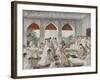 Scène de harem : Dames de cour jouant aux échecs"-null-Framed Giclee Print