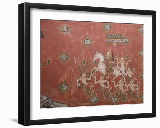 Scène de la vie de Buddha : le Grand Départ-null-Framed Giclee Print