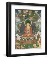 Scène de la vie de Buddha : le grand miracle de Svaravati-null-Framed Giclee Print