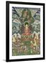 Scène de la vie de Buddha : le grand miracle de Svaravati-null-Framed Giclee Print