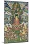 Scène de la vie de Buddha : le grand miracle de Svaravati-null-Mounted Giclee Print