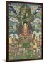 Scène de la vie de Buddha : le grand miracle de Svaravati-null-Framed Giclee Print