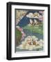 Scène de la vie de Buddha : le grand miracle de Svaravati-null-Framed Premium Giclee Print