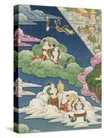 Scène de la vie de Buddha : le grand miracle de Svaravati-null-Stretched Canvas