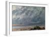 Scene De Plage  (Beach Scene) Peinture De Gustave Courbet (1819-1877) - 1874 - Oil on Canvas Dim 3-Gustave Courbet-Framed Giclee Print