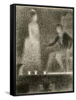 Scène de théâtre, la répétition-Georges Seurat-Framed Stretched Canvas