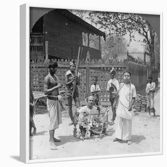 Scene During a Festival, Burma, 1908-null-Framed Photographic Print