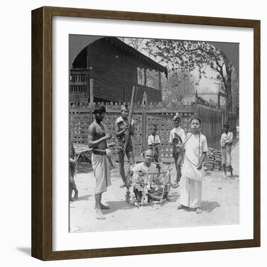 Scene During a Festival, Burma, 1908-null-Framed Photographic Print