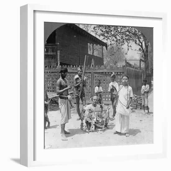 Scene During a Festival, Burma, 1908-null-Framed Photographic Print