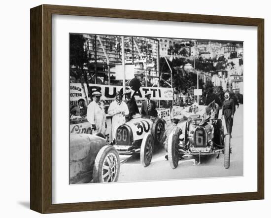 Scene During Practice for the Monaco Grand Prix, 1929-null-Framed Photographic Print