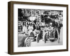 Scene During Practice for the Monaco Grand Prix, 1929-null-Framed Photographic Print