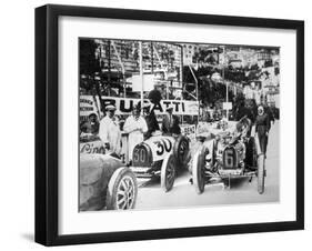 Scene During Practice for the Monaco Grand Prix, 1929-null-Framed Photographic Print