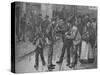 'Scene During The Preston Strike', c1890-William Rainey-Stretched Canvas