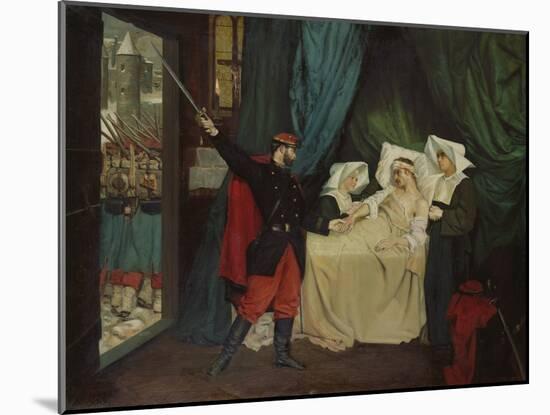 Scene during the War of 1870 (Oil on Canvas)-Jean Joseph Weerts-Mounted Giclee Print