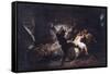 Scene Extraite De Don Quichotte De Cervantes - Scene from Don Quijote De La Mancha by M. De Cervant-Jose Jimenez aranda-Framed Stretched Canvas