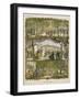 Scene from a Danish County Fair, "Fra Dyrehavsbakken", from a Broadsheet Published by Michaelsen…-Hans Christian Ley-Framed Giclee Print