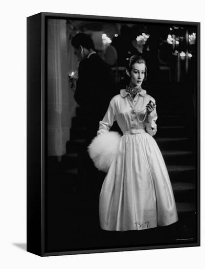 Scene from a Private Fashion Show-Nina Leen-Framed Stretched Canvas