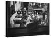 Scene from a Small Town Pool Hall, with People Just Hanging Out and Relaxing-Loomis Dean-Stretched Canvas