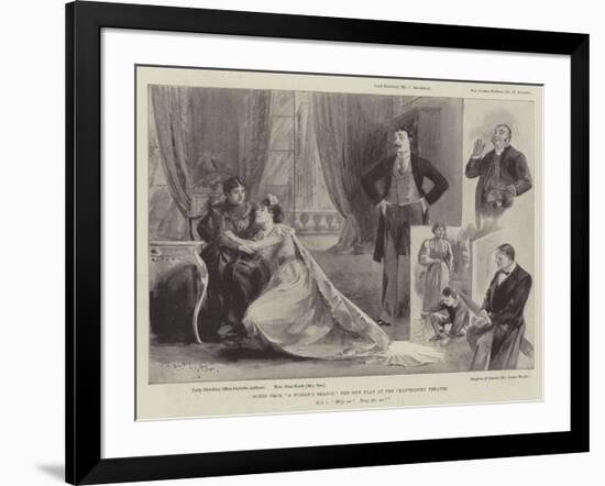 Scene from A Woman's Reason, the New Play at the Shaftesbury Theatre-null-Framed Giclee Print