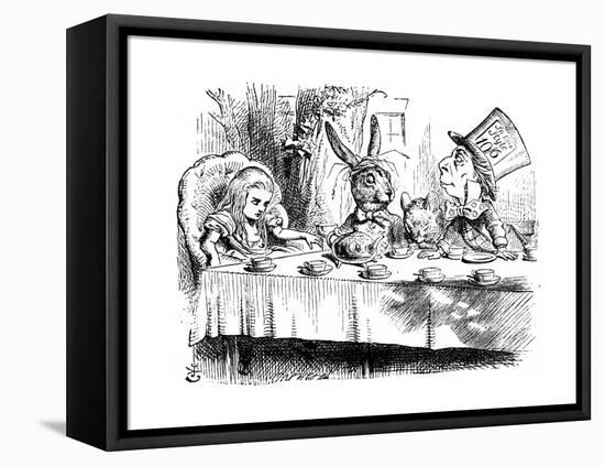 Scene from Alice's Adventures in Wonderland by Lewis Carroll, 1865-John Tenniel-Framed Stretched Canvas