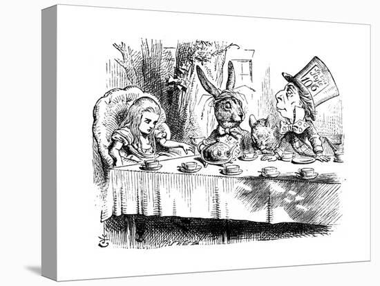 Scene from Alice's Adventures in Wonderland by Lewis Carroll, 1865-John Tenniel-Stretched Canvas