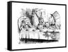 Scene from Alice's Adventures in Wonderland by Lewis Carroll, 1865-John Tenniel-Framed Stretched Canvas