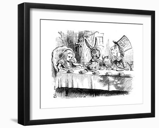 Scene from Alice's Adventures in Wonderland by Lewis Carroll, 1865-John Tenniel-Framed Giclee Print