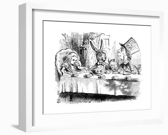 Scene from Alice's Adventures in Wonderland by Lewis Carroll, 1865-John Tenniel-Framed Giclee Print