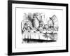 Scene from Alice's Adventures in Wonderland by Lewis Carroll, 1865-John Tenniel-Framed Giclee Print