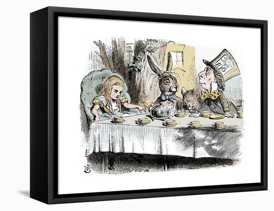 Scene from Alice's Adventures in Wonderland by Lewis Carroll, 1865-John Tenniel-Framed Stretched Canvas
