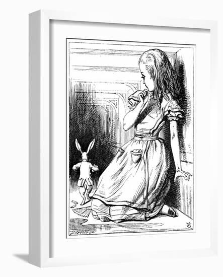 Scene from Alice's Adventures in Wonderland by Lewis Carroll, 1865-John Tenniel-Framed Giclee Print