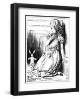 Scene from Alice's Adventures in Wonderland by Lewis Carroll, 1865-John Tenniel-Framed Premium Giclee Print
