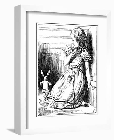 Scene from Alice's Adventures in Wonderland by Lewis Carroll, 1865-John Tenniel-Framed Premium Giclee Print