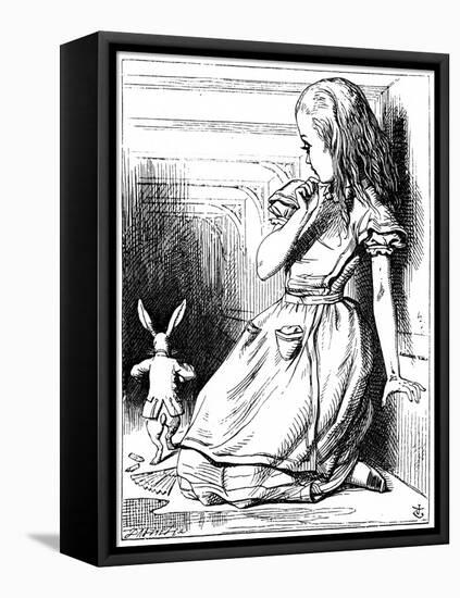 Scene from Alice's Adventures in Wonderland by Lewis Carroll, 1865-John Tenniel-Framed Stretched Canvas