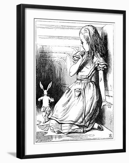 Scene from Alice's Adventures in Wonderland by Lewis Carroll, 1865-John Tenniel-Framed Giclee Print