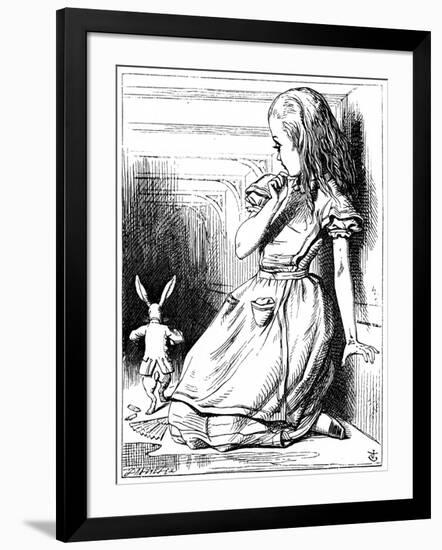 Scene from Alice's Adventures in Wonderland by Lewis Carroll, 1865-John Tenniel-Framed Giclee Print