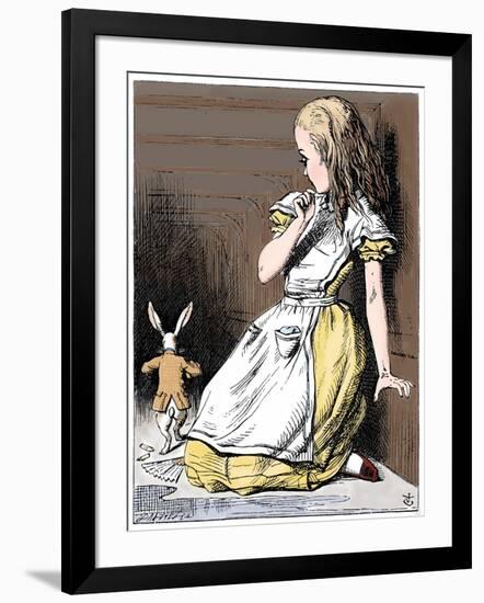 Scene from Alice's Adventures in Wonderland by Lewis Carroll, 1865-John Tenniel-Framed Giclee Print