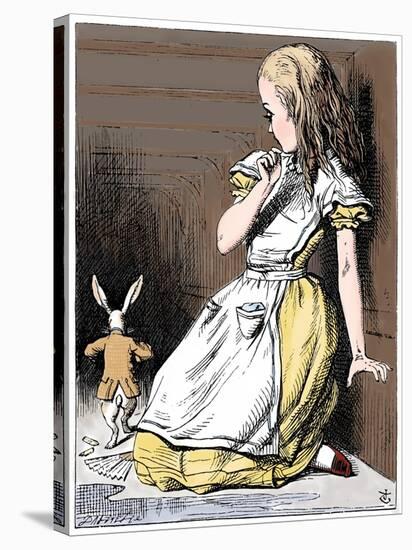 Scene from Alice's Adventures in Wonderland by Lewis Carroll, 1865-John Tenniel-Stretched Canvas