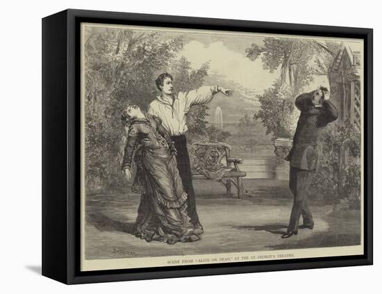 Scene from Alive or Dead, at the St George's Theatre-David Henry Friston-Framed Stretched Canvas