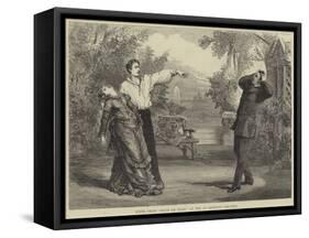 Scene from Alive or Dead, at the St George's Theatre-David Henry Friston-Framed Stretched Canvas