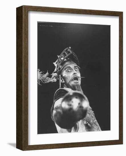 Scene from an Off Broadway Production of "Man of La Mancha"-Henry Groskinsky-Framed Photographic Print