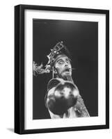 Scene from an Off Broadway Production of "Man of La Mancha"-Henry Groskinsky-Framed Photographic Print