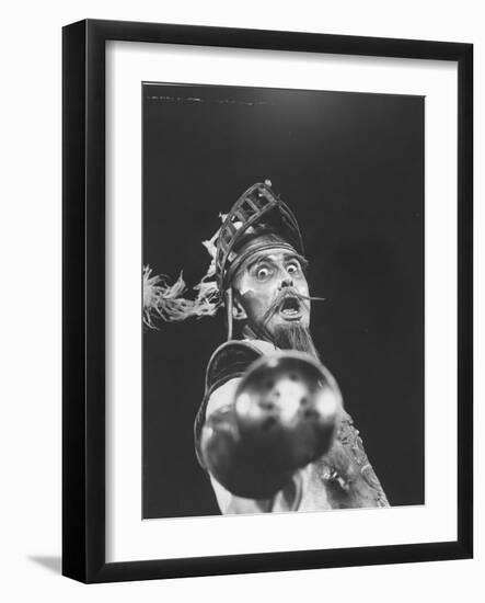 Scene from an Off Broadway Production of "Man of La Mancha"-Henry Groskinsky-Framed Photographic Print