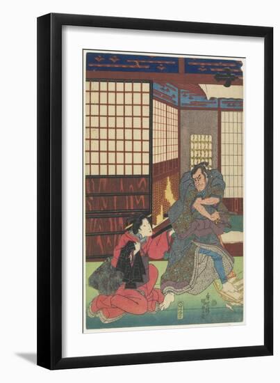 Scene from an Unidentified Play, 1830-1844-Utagawa Kunisada-Framed Giclee Print