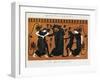 Scene from Ancient Greek Vase with Dionysus in a Vineyard-null-Framed Giclee Print