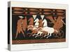 Scene from Ancient Greek Vase with Heracles on a Quadriga Driven by Nike-null-Stretched Canvas