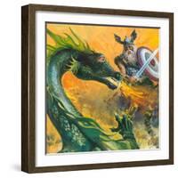 Scene from Beowulf-Andrew Howat-Framed Giclee Print