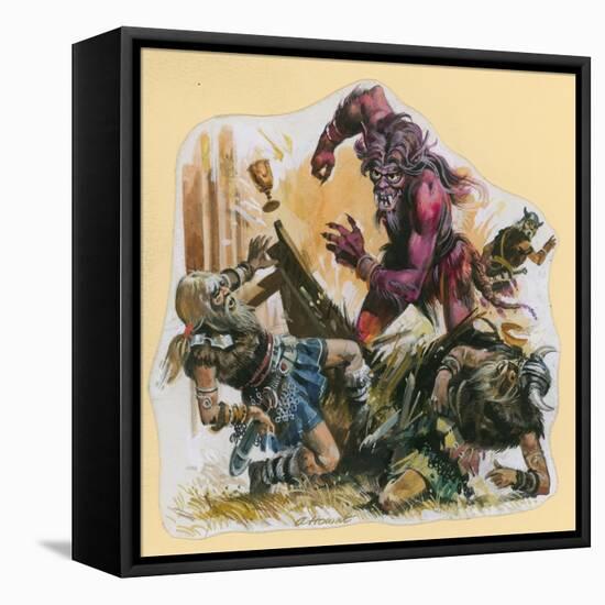 Scene from Beowulf-Andrew Howat-Framed Stretched Canvas