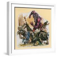 Scene from Beowulf-Andrew Howat-Framed Giclee Print